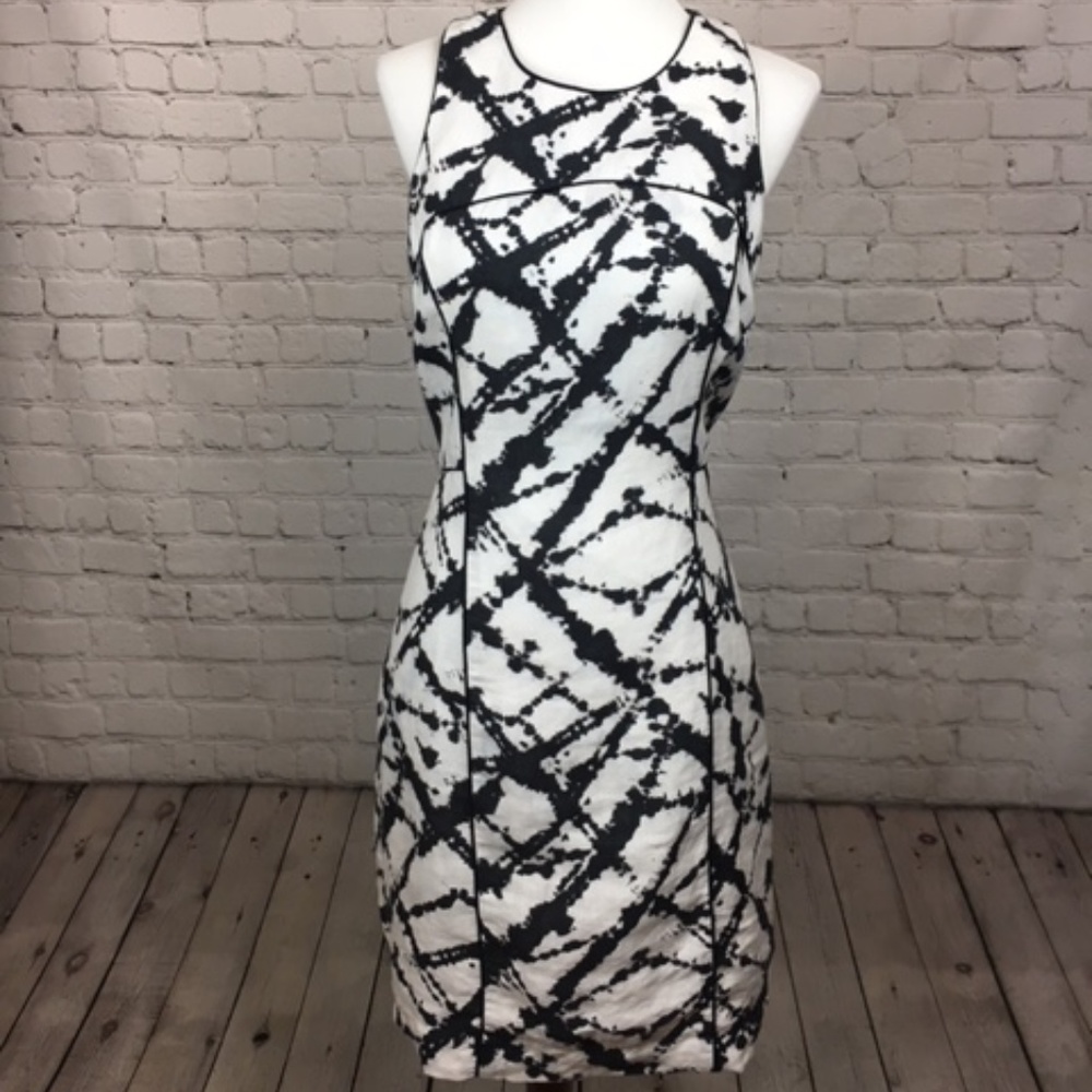 Cynthia Rowley Linen Racerback Cocktail Dress